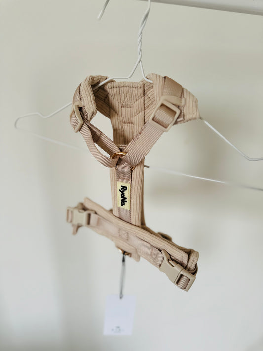 Harnais velours côtelé BEIGE