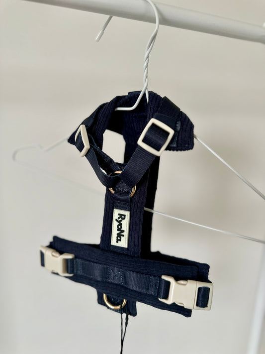 Harnais velours côtelé BLEU MARINE