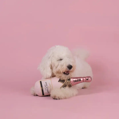 Peluche Bouteille de champagne ROSE