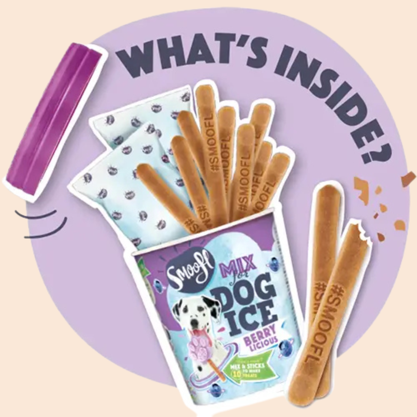 Glace pour chien MYRTILLE
