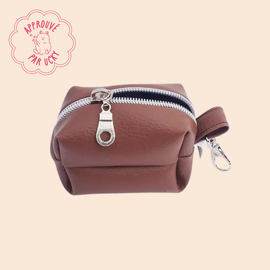 Porte sac à déjection MARRON