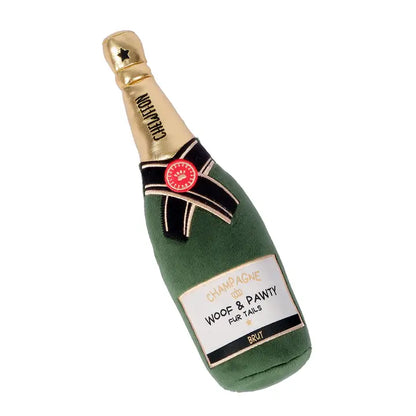 Peluche Bouteille de champagne VERT