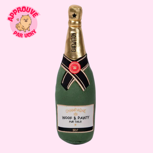 Peluche Bouteille de champagne VERT