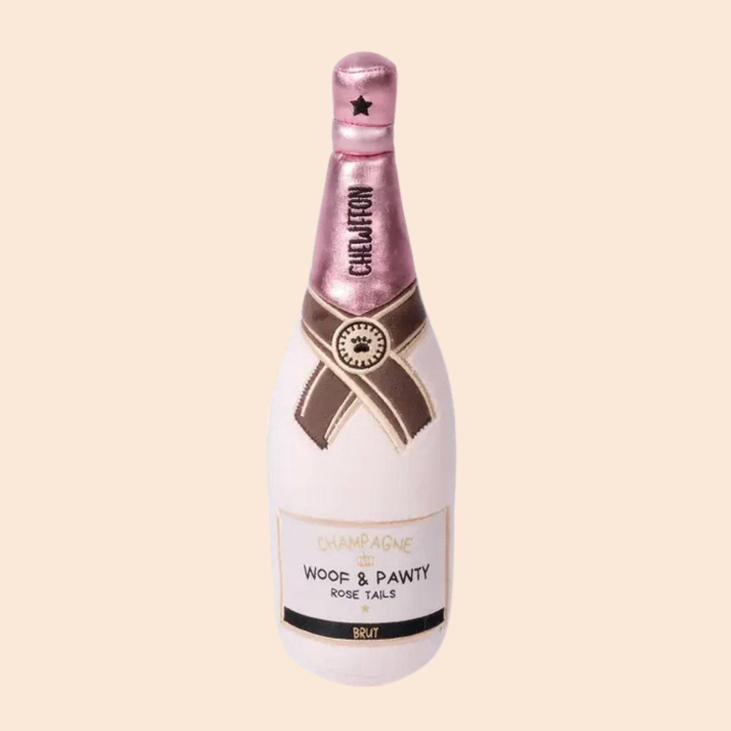 Peluche Bouteille de champagne ROSE