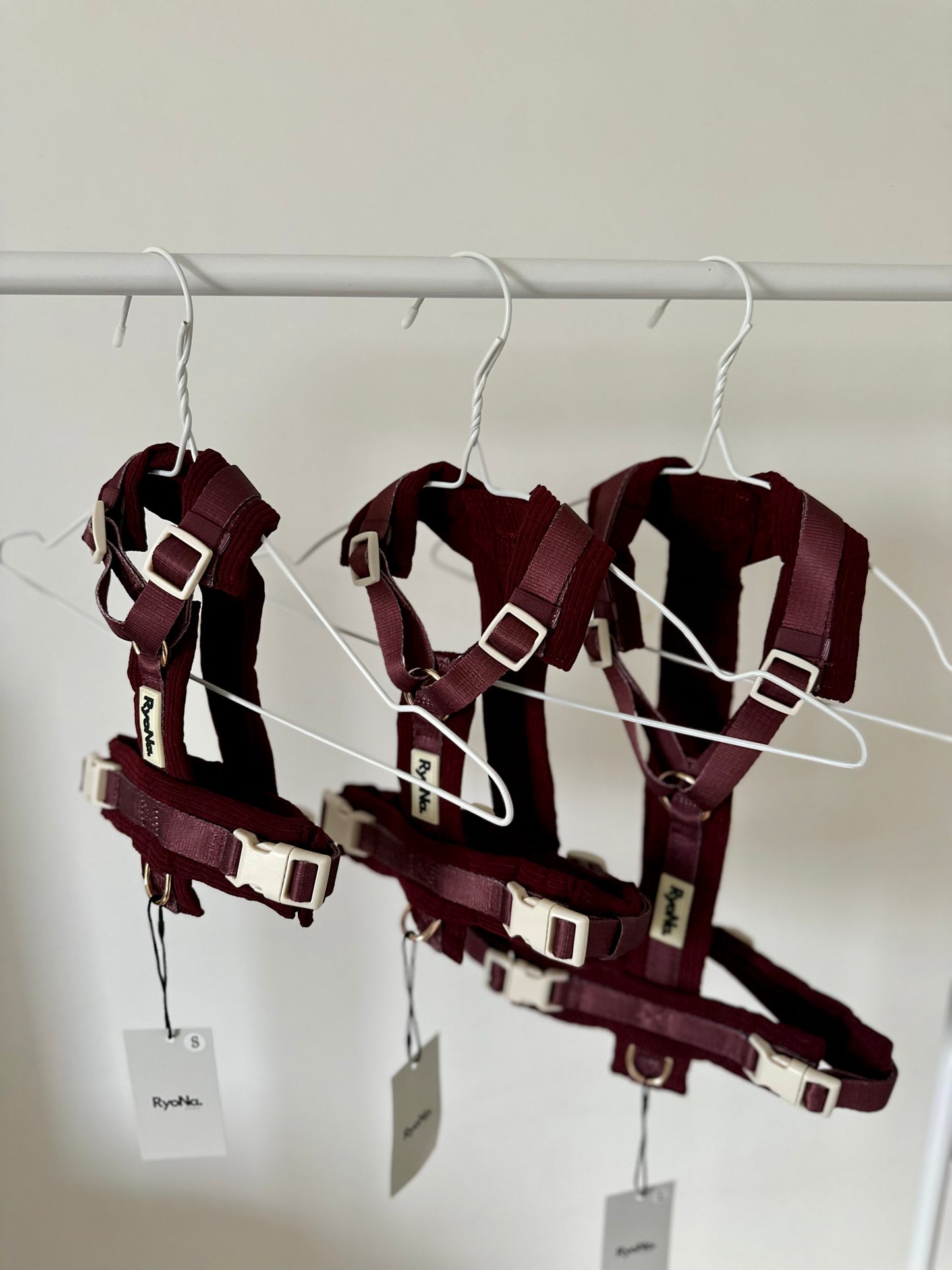 Harnais velours côtelé BORDEAUX