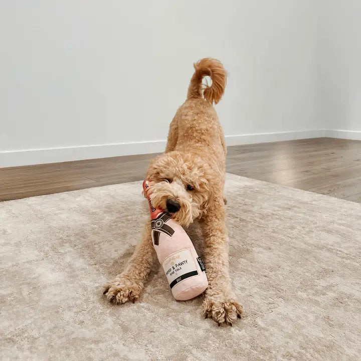 Peluche Bouteille de champagne ROSE