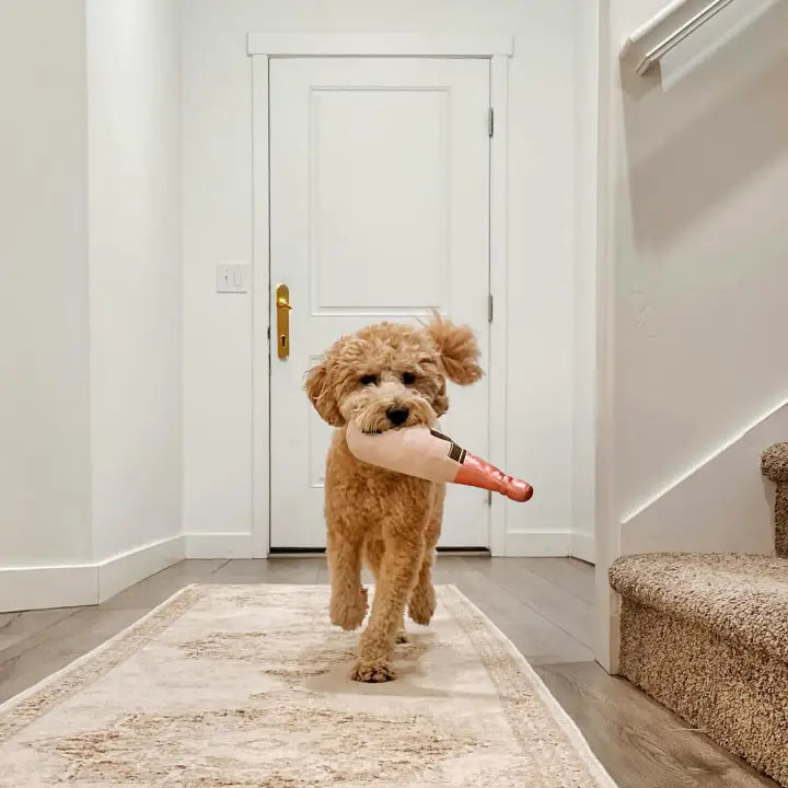 Peluche Bouteille de champagne ROSE